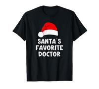 Christmas Santa's Favorite Doctor Funny Xmas Pajama MD T-Shirt