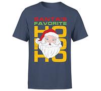 Christmas Santas Favorite Ho Ho Christmas T-Shirt Fun Xmas Tee Shirt Gift Present Unisex Adult T-Shirt #P1 Navy Blue L