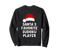 Christmas Santa's Favorite Sudoku Player Funny Xmas Pajama Sweatshirt
