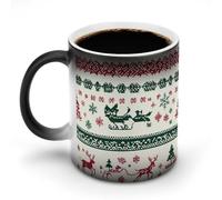 Christmas Santas Sleigh Coffee Cup Mugs with Handle Hot Changing