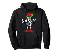 Christmas Sassy Elf Xmas Group Family Matching Girls Women Pullover Hoodie