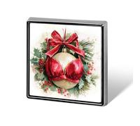 Christmas Satin Red Brassiere As Holiday Ornament Unisex Brooches & Pins Square Lightweight Lapel Badge Jewelry for Clothing Shawl Hat