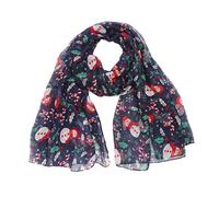 Christmas Scarf for Women Cotton Neck Scarves 90 x 180cm Lightweight Fashion Ladies Scarves Thin Pretty Scarf Georgette Headwrap Girls Soft Shawl Wrap Beautiful New Christmas festive Satin Stripe