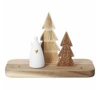Christmas scene, angels, wheels
