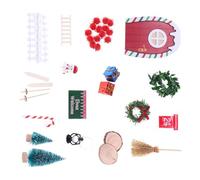 Christmas Scene Dollhouses Accessories With Miniature Gnomes And Fairy Door Decors Safe Christmas Toy For Children
