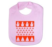 Christmas Scene/Snowman Funny Babygrow Babies Gift Boy/Girl Vest Pink