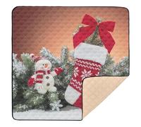 Christmas Scene Soft Thick Baby Playmat for Floor One-Piecing Baby Play Tummy Time Mat for Baby Toddler Infant, 50'' x 50''