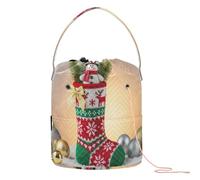 Christmas Scene Yarn Storage Knitting Bag Yarn with Holes Travel Storage for Crochet Tool Travel Knitting
