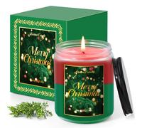 Christmas Scented Candle Decorations, Large Jar Soy Wax Aromatherapy, Gift Set for Anniversary