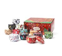 Christmas Scented Candle Gift, Aromatherapy Candles, Natural Soy Wax Scented Candle Set for Women, Cande Gift Set Meditation Gifts, Holiday Christmas Gifts for her, 12 Pack