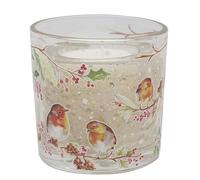 Christmas Scented Candle with Light Up LEDs Vanilla and Cinnamon - Robins 3925