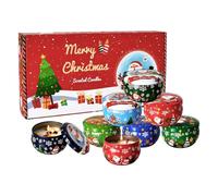 Christmas Scented Candles - 8 Pieces Seasonal Decor, Festive Fragrance Candles for Homeowners, Scent Lovers, Christmas Dinner, Party, Family Gathering, Winter Nights, Fireplace, Bedroom