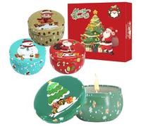 Christmas Scented Candles Gift Set,4 Pack 2.5Oz Christmas Decorations Candles Xmas Aromatherapy Candles Gift Set for Women,Natural Soy Wax Candles Gift Sets for Xmas Bath Yoga Stress Relief Gifts