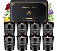 Christmas Scented Candles Gifts for Women, 8 Pack 3.4 Oz Candle Set, Natural Soy Wax, Aromatherapy Candles for Birthday, Christmas Gifts
