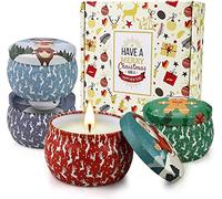 Christmas Scented Candles Gifts Set for Women,Aromatherapy Candles for Home Scented,5.65 Oz Soy Wax Candle for Brithday Valentines Gifts,Stress Relief 4 Pack