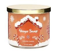 Christmas Scented Candles, Gingerbread Scented Candle, Large 3 Wicks, 14oz, 45 Hour Burn Time, Ideal Soy Candle Gift for Women, Friends, and Loved
