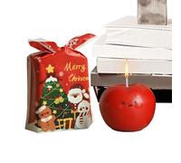 Christmas Scented Candles - Red Ápple AŕomāSnowman Tree Shaped Candle, Handmade Novelty Aromatherapy Wax Decoration, Festive Holiday Centerpiece for Party, Tabletop Decor, Fireplace & New Year Gift