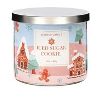 Christmas Scented Candles, Sugar Cookie & Vanilla Scented Candle, Large 3 Wicks, 14oz, 45 Hours Burn Time, Ideal Soy Candle Gift for Women, Friends, and Loved