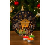Christmas Scented Tealight Advent Calendar - 24-Window Countdown with Festive Aromas and 3-Hour Burn Time