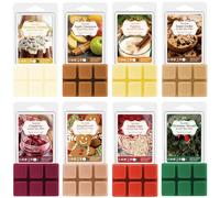 Christmas Scented Wax Melts, Soy Wax Melts, Holiday Scent Wax Cubes/Tarts for Burner - Christmas Wreath, Apple Cinnamon, Gingerbread, Candy Cane, Eggnog, Christmas Pudding, Cranberry, Sugar Cookie