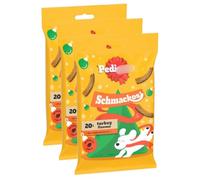 Christmas Schmackos Turkey 20pk x Pack of 3 - Features Omega 3, Vitamins and Minerals - Give Your Dog A Tasty Treat and Keep Them Happy and Healthy