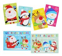 Christmas School Cards Pack of 32 Kids and Teacher - Santa/Friends (Santa)