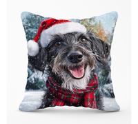 Christmas Scottish Deerhound Cushion Warren Reed - Designer Grey 60cm x 60cm
