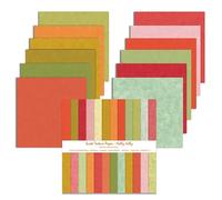 Christmas Scrapbook Paper, 24 Sheets Double-Sided Pattern Paper Set, 12 Inch, Scrapbooking Supplies for Card Making and DIY Album (Orange, 30,5 x 30,5 cm)