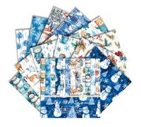 Christmas Scrapbook Paper 6x6 Inches 24 Sheets with 12 Festive Vintage Patterns Single Sided Cardstock for Holiday Cards, Journaling, and Crafting Supplies (X, 6×6)
