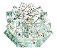 Christmas Scrapbook Paper 6x6 Inches 24 Sheets with 12 Festive Vintage Patterns Single Sided Cardstock for Holiday Cards, Journaling, and Crafting Supplies (G, 6×6)