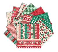 Christmas Scrapbook Paper 6x6 Inches 24 Sheets with 12 Festive Vintage Patterns Single Sided Cardstock for Holiday Cards, Journaling, and Crafting Supplies (B, 6×6)
