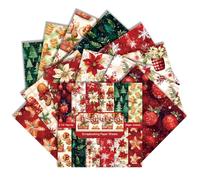 Christmas Scrapbook Paper 6x6 Inches 24 Sheets with 12 Festive Vintage Patterns Single Sided Cardstock for Holiday Cards, Journaling, and Crafting Supplies (Y, 6×6)
