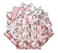 Christmas Scrapbook Paper 6x6 Inches 24 Sheets with 12 Festive Vintage Patterns Single Sided Cardstock for Holiday Cards, Journaling, and Crafting Supplies (W, 6×6)