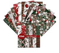 Christmas Scrapbook Paper Pad 6x6:24 Sheets Single-Sided Merry Christmas Wooden Patterned Cardstock Paper Junk Journal Scrapbooking Paper for DIY Origami Card Making Art Collage.