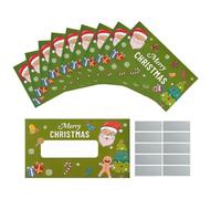 Christmas Scratch Off Cards 10 Pieces DIY Funny Santa Snowman Decor | Scratch Cards Christmas Party Games for Kids Family Classroom Prizes Stocking Stuffers New Year Home Office light green