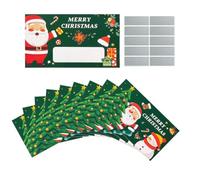 Christmas Scratch Off Cards 10 Pieces Funny Interactive Blank Party | Christmas Family Games Card Sticker Set for Kids Adults Stocking Stuffers Winter Holiday Home Office Dorm Bar New green