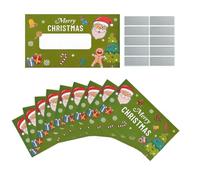 Christmas Scratch Off Cards 10 Pieces Funny Interactive Blank Party | Scratch Off Christmas Card Games for Adults Classroom Prizes Stocking Stuffers Holiday Home Office School Bar light green