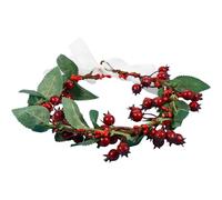 Christmas Season Berry Crown Flower Headband for Women | Fabric Open Design, Elastic One Size Fits Most, Simple Elegant Style for Festivals and Bridal Wear