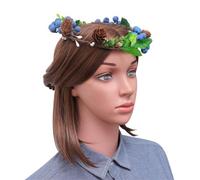 Christmas Season Berry Headband with Pine Cone Crown for Hair | Plastic and Cloth Build, Sweet Elegant Simple Style, Comfortable Wear, Lifelike Look for Festival Costume