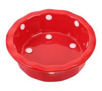Christmas Season Ceramic Cat Bowl with Elk Pattern, Anti Overturn | Cats and Puppies, Smooth Surface, Easy to Clean, Room Decoration, Red Christmas Series Design