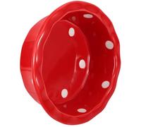 Christmas Season Ceramic Cat Feeding Bowl for Pets, Red | Smooth Edges, Odor Free Surface, Festive Christmas Look, Home Decoration and Water Feeding Use