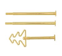 Christmas Season Christmas Tree Cake Stand Kit, Golden Zinc Alloy | Three Layer Hardware, Widened Base Support, Easy Assembly for Home Events and Marble Tabletops