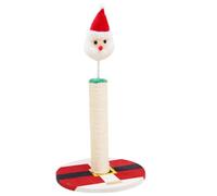 Christmas Season Santa Cat Scratching Post with Stable Base for Kitten Play | Sisal Rope, Reusable Wear Resistant Build, Flat Base Design, Climb and Play Use, Indoor Cat Furniture