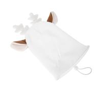 Christmas Season Skiing Reindeer Helmet Cover White Yarn | Cartoon Deer Horn Shape, Easy to Use, Versatile Fit for Skiing and Snowboarding Helmets
