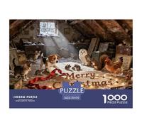 Christmas Secret in The Attic Wooden Jigsaw Puzzle Waterproof 1000 Piece Puzzles for Adults Challenging And Brainteasing Home Decoration