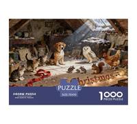 Christmas Secret in The Attic Wooden Jigsaw Puzzle Waterproof 1000 Piece Puzzles for Adults Impossible Challenging Games