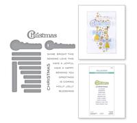 Christmas Sentiments Clear Stamp & Die Set from The All About Christmas Collection by Lisa Horton