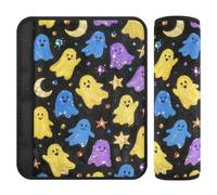 Christmas Sequined Colorful Ghosts seat Belt Strap Cover,More Comfort Driving,car seat Neck Support for Sedan Auto Most Cars funda para cinturón de carro 2 pcs