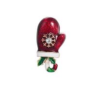 Christmas series brooch decoration gloves Xmas tree reindeer chest flower men and women European and American small collar needles