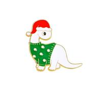 Christmas Series Cartoon Badge Brooch Designs Featuring Dinosaur and Cute Characters for Unique Celebrations and Events (D, 3X3CM)